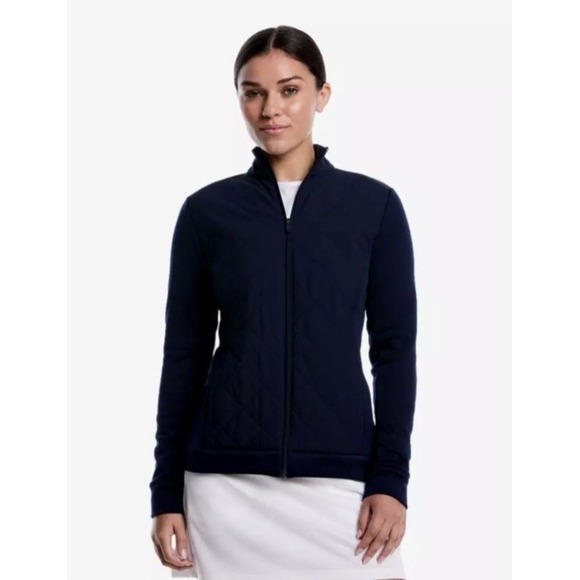 PGA Tour Jackets & Blazers - PGA TOUR Women's Golf Jacket Quilted Full Zip Sz XXL Blue UPF 50 Performance NEW